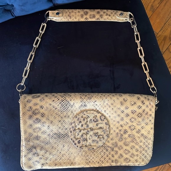 Tory Burch Snake Print Clutch - Picture 5 of 5